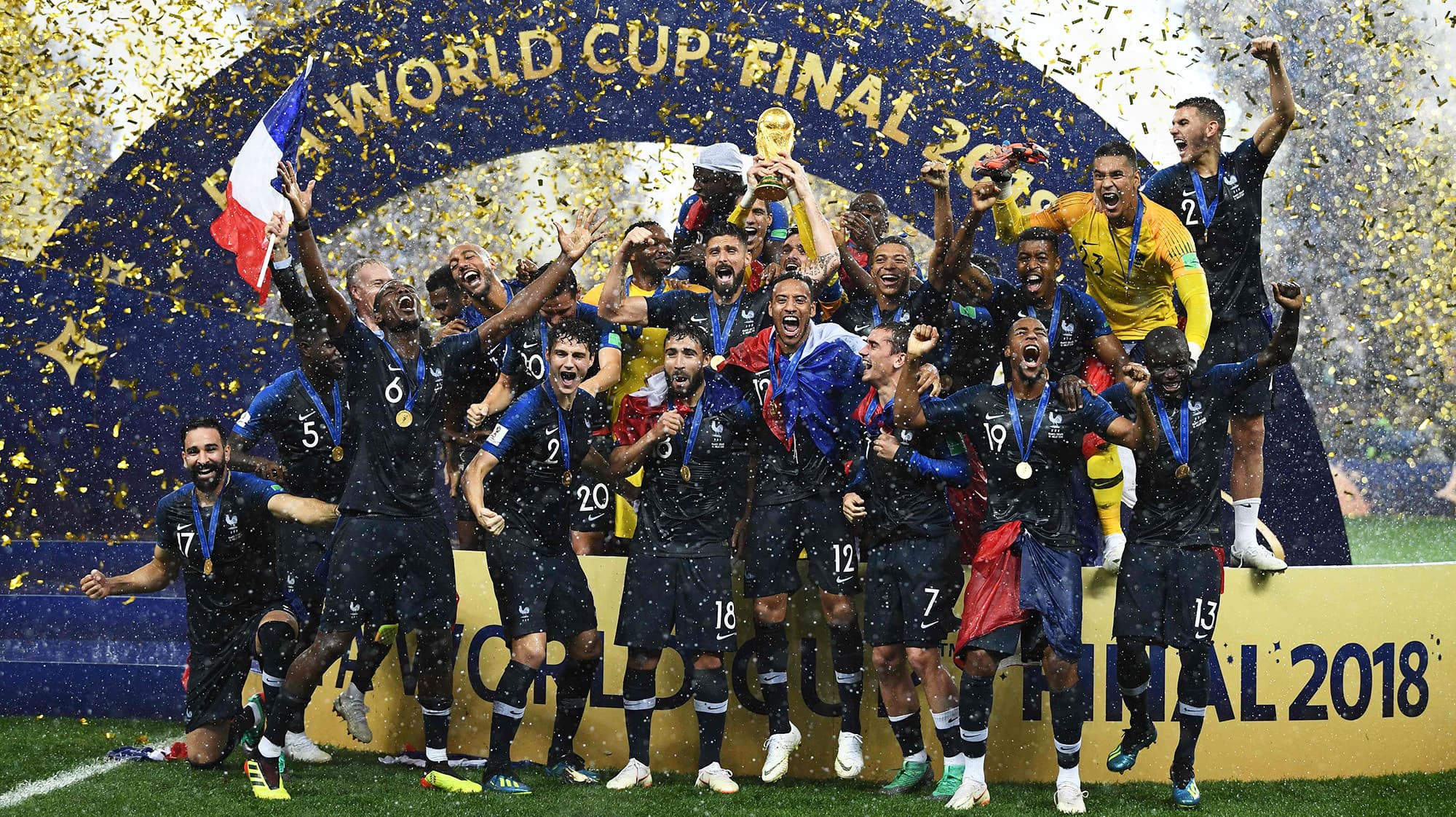 Frankrijk Wereld Kampioenschap winnaar 2018 voetbal